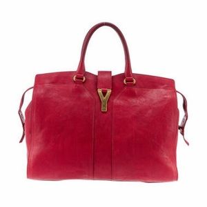 Yves Saint Laurent (YSL) large cabas chic bag in Red Calf leather.